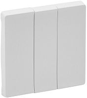 Лицевая панель Legrand Valena Life для 3-кл. выключателя белый картинка